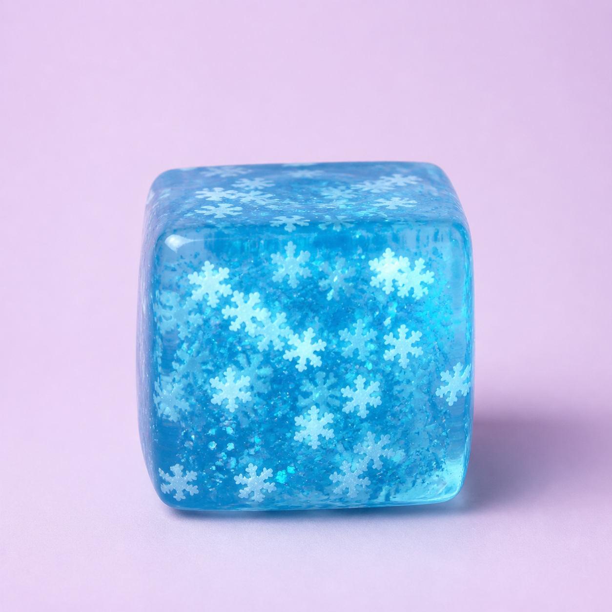 Glitter Snow Cube Squishy